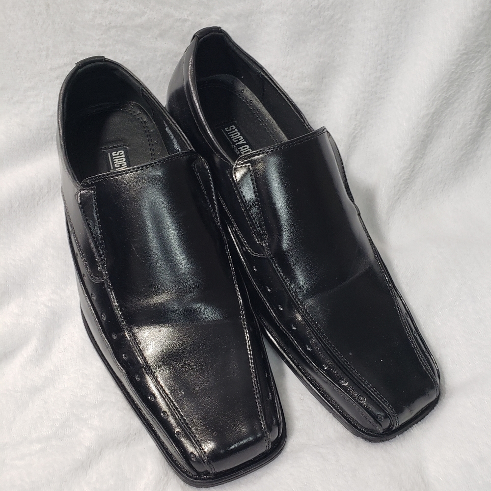 Boys Size 7 Stacy Adams Pre-owned Black Dress Shoes